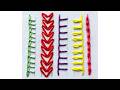 Some easy & beautiful borderline embroidery design || Amazing borderline embroidery tutorial