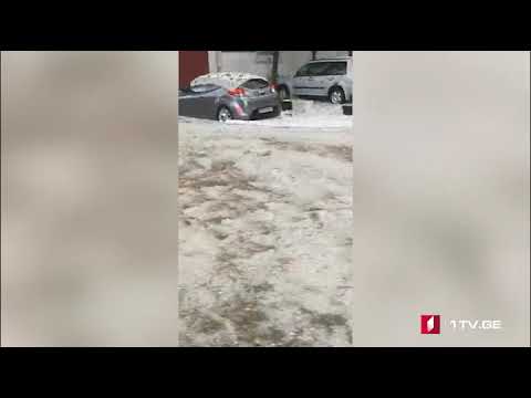 ძლიერი სეტყვა თბილისის რამდენიმე უბანში