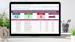 Weekly Reflection Audit Checklist in Google Sheets