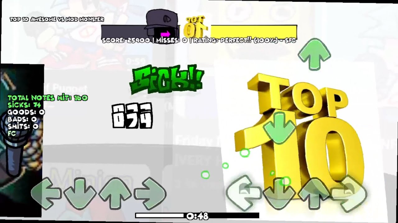 FNF: Vs Mod Monster V2 - Not Awesome (composed by ForestZ) (FC)