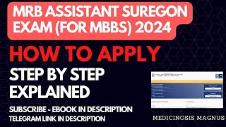 MRB assistant surgeon exam for MBBS doctors HOW TO APPLY - Step by step explained #tnmrb #mrbexam by Medicinosis Magnus 786 views 1 month ago 3 minutes, 42 seconds