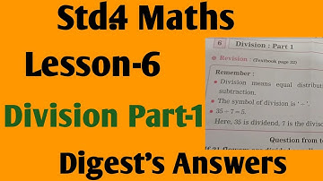 Std.4 Maths Lesson.6 Division Part-1 Digest