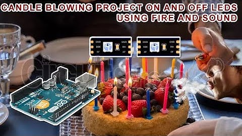 Arduino Candle Blowing Project: Light and Extinguish LEDs with Fire and Sound