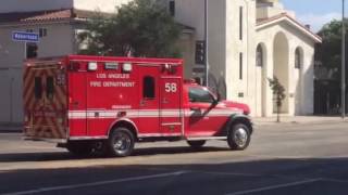 LAFD rescue 58 responding from station 58