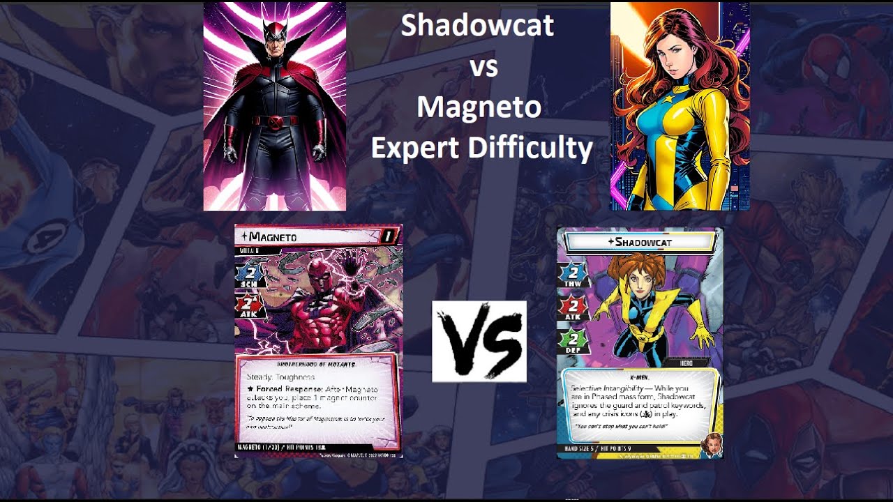 Marvel Champions Progression Series Shadowcat vs Magneto Expert Difficulty