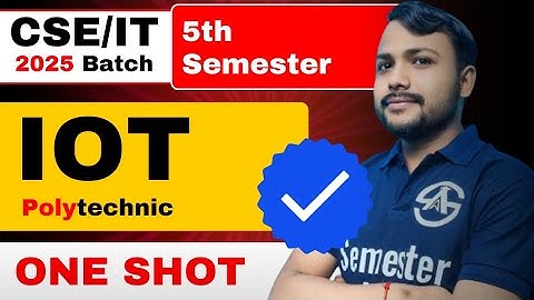 Internet of Things | 5th Semester | One Shot Marathon Video |  Revision with Important Topics