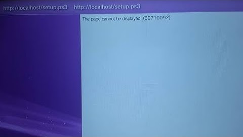 PS3 BROWSER CANNOT BE DISPLAYED HOW TO FIX ERROR
