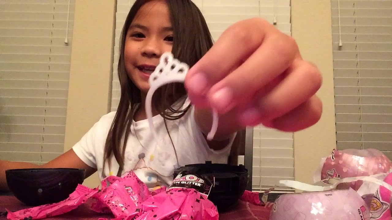 lol glam glitter black ball