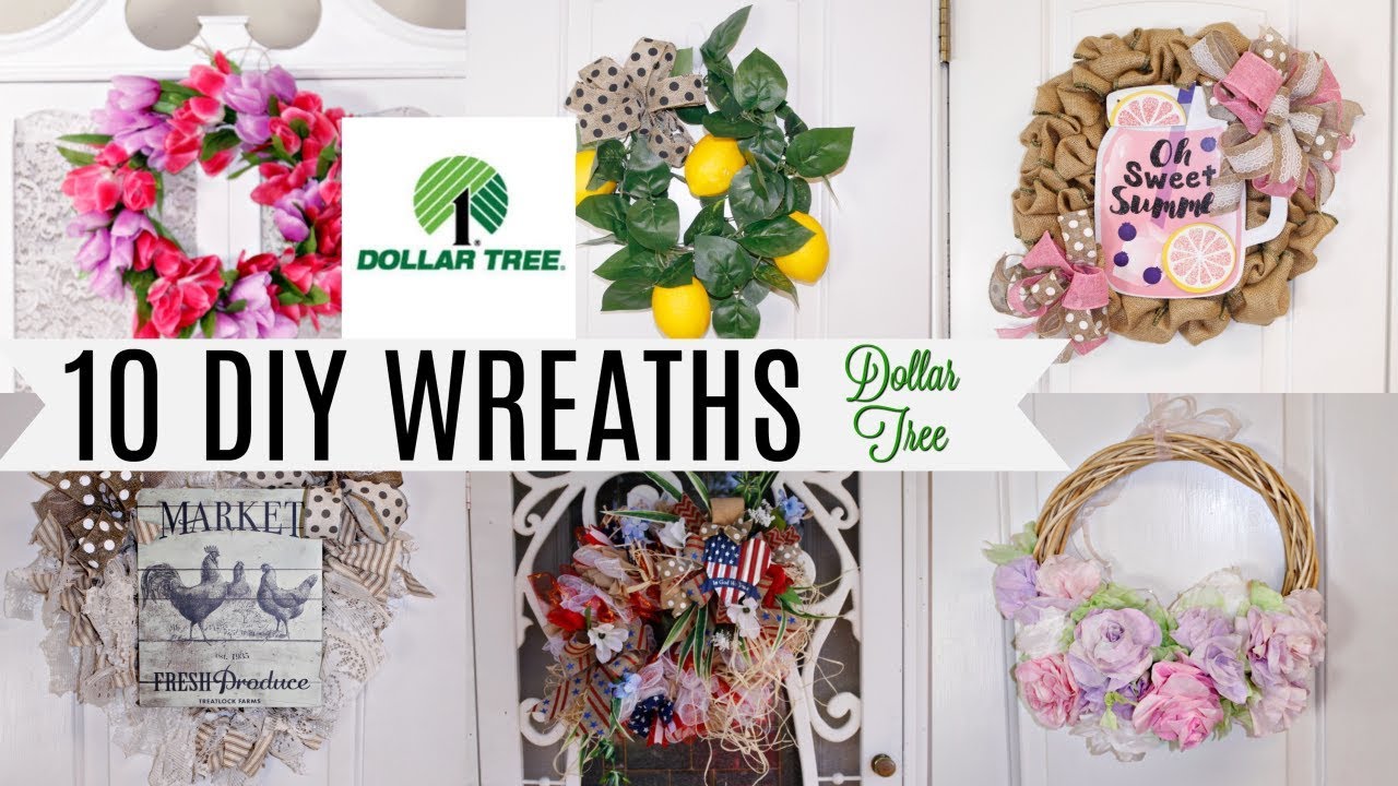 8 Dollar Tree DIY Wreaths for All Seasons and Holidays - Dappled Skies and  Diys