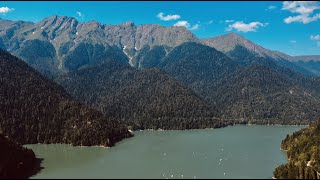 Абхазия | Озеро Рица | Аэросъёмка 4К