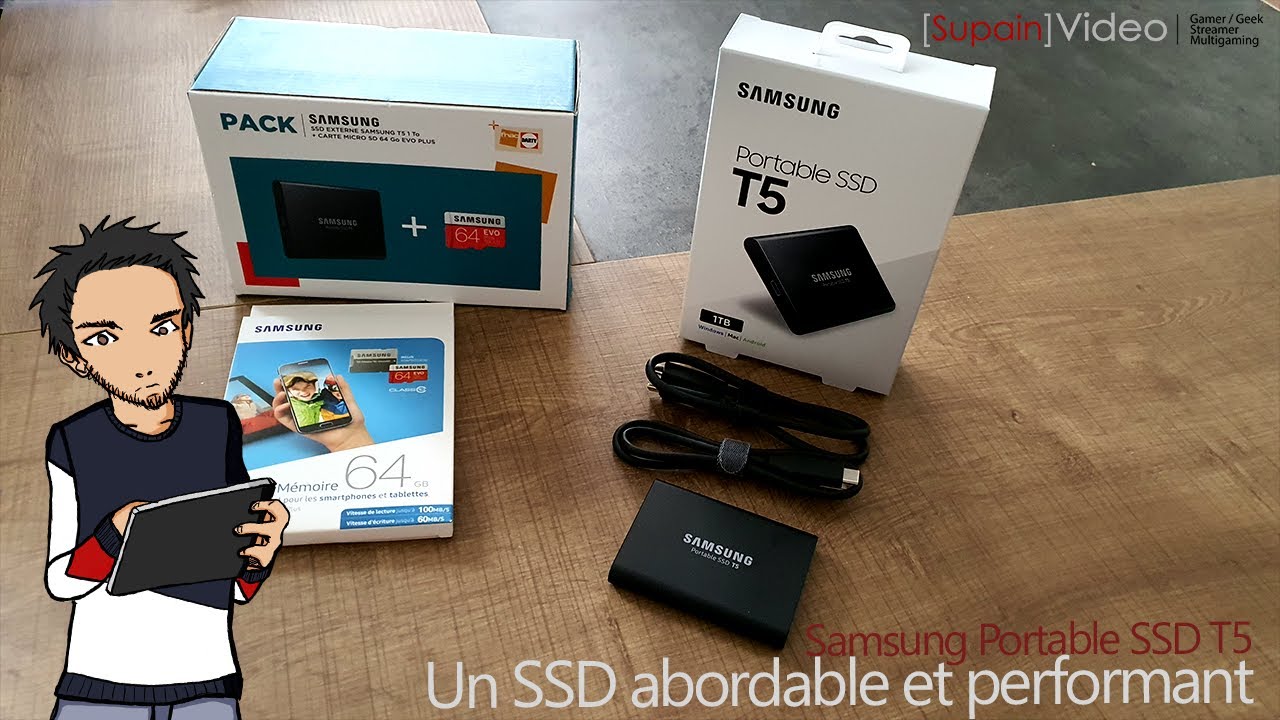 Unboxing et Impressions - PORTABLE SSD T5 de Samsung - Un SSD abordable