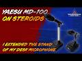YAESU MD-100 Stand Extension - My quick and easy solution