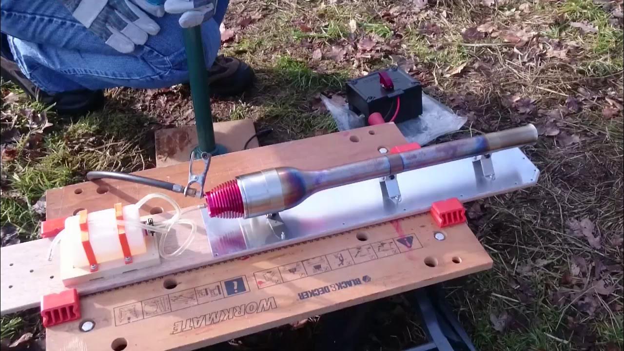 Hobbyking pulse jet start with bicycle pump YouTube
