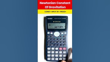 How to find Standard Newtonian constant of gravity in MS Scientific Calcultor