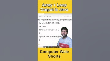 Array + Loop Output Question in Java | Solving Trick | Computer Competency based Questions