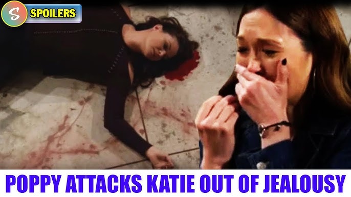 Poppy is jealous when Katie reunites with Bill, so she attacks her by a  knife | Bold and Beautiful