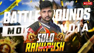 Solo RankPush  || Target Top5 || Rank:-36 || #rankpush #bgmilivetelugu #battlegroundsmobileindia