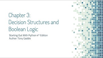 Introduction to Python - Chapter 3 - 2022