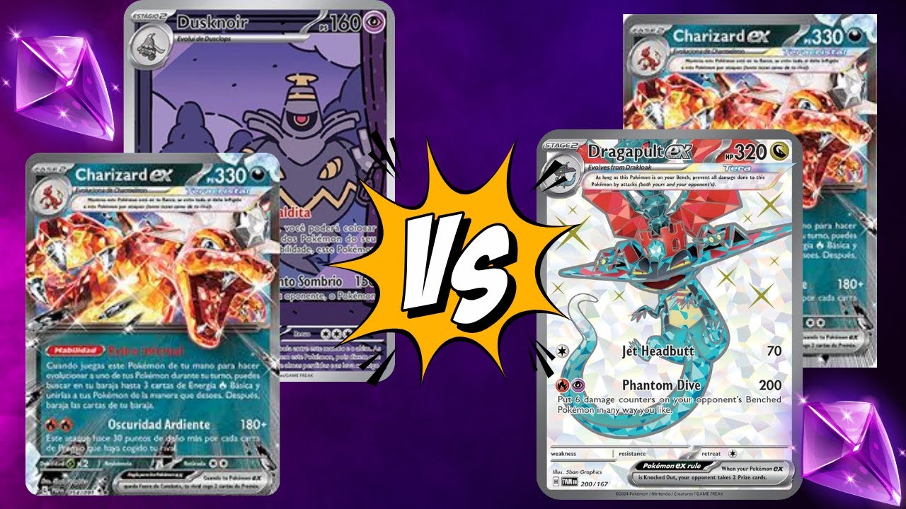 CHARIZARD FANTASMA VS DRAGACHARI FANTASMA