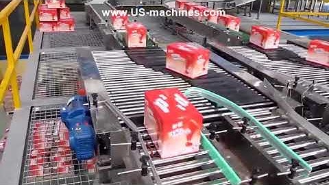 Automatic beverage carton box sorting feeding conveyor customized system