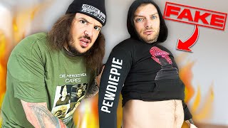 brutally rating FAKE youtuber merch...