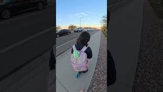 Chloe Rode So Fast On Her Scooter That Dad Had To Jog To Keep Up.