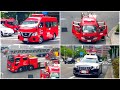 【大阪市消防局】大阪梅田の高層ビルに駆け付ける消防車・パトカー・救急車（北区曾根崎）