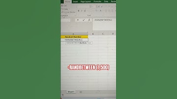 Generate Random Numbers in Excel with RANDBETWEEN! 🎲 #excelformula#shorts #viralshorts #trending