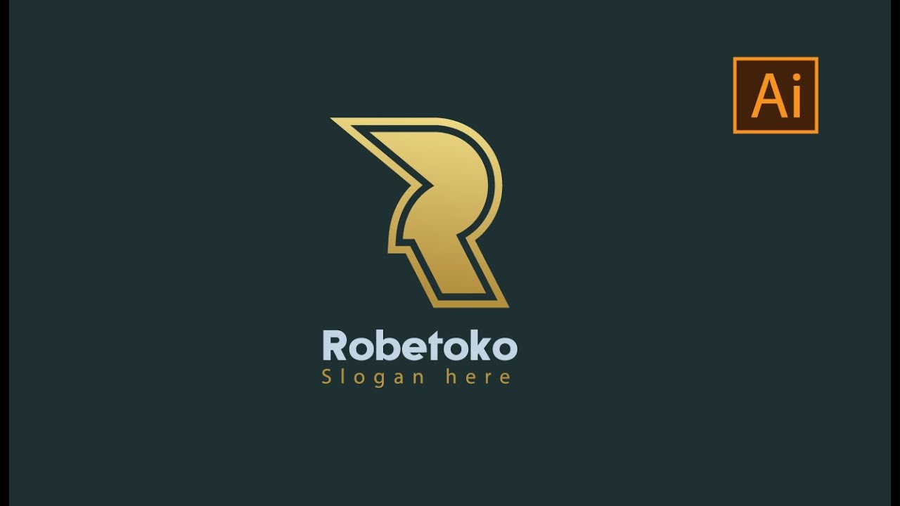 R logo Design Process Full Tutorial Modern Letter mark || Adobe ...