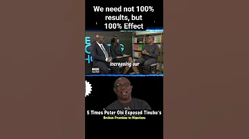 Peterobi2027 What Nigerians Are Asking Is Not 100 Results But 100 Effects 