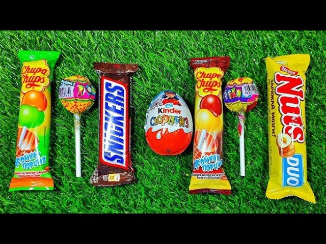 Satisfying Video Asmr Unboxing GIANT Sweets Chocolate and Rainbow Lollipops with Candy Cutting Asmr.