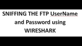 FTP Credentials Sniffing