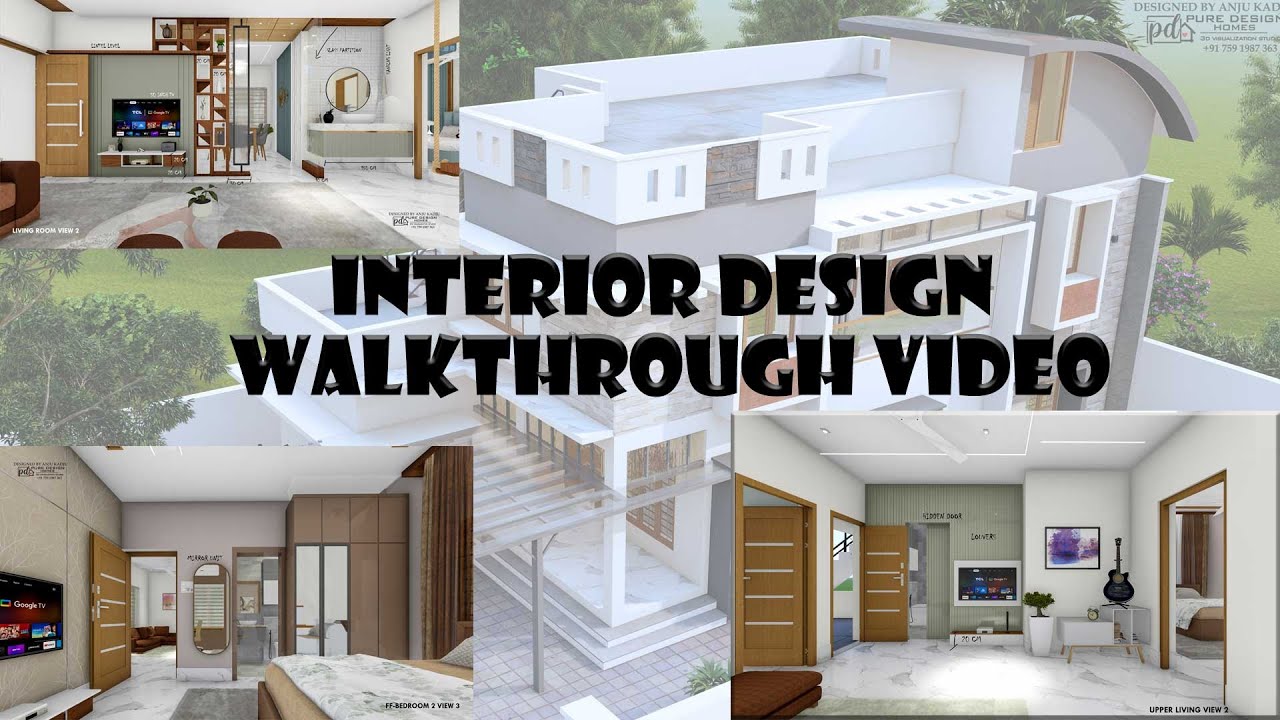 INTERIOR DESIGN WALKTHROUGH VIDEO/ KERALA TRENDING HOME TOUR/ ANJU ...