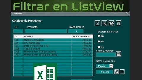 1️⃣7️⃣➖✅ FILTER INFORMATION IN LISTVIEW▶️ EXCEL - VBA (VISUAL BASIC FOR APPLICATIONS)🔶