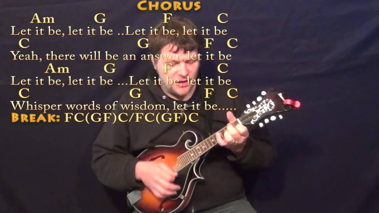 Let it Be (Beatles) Mandolin Cover Lesson with Chords/Lyrics YouTube