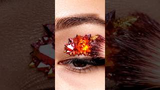 Crystal Growing Eye Makeup | Hyper Realistic AI Beauty Art #shots