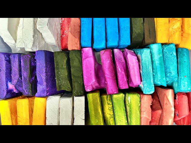 22 Dip Dyed Vibrant Gym Chalk Blocks #asmr #gymchalkasmr #asmrcommunit