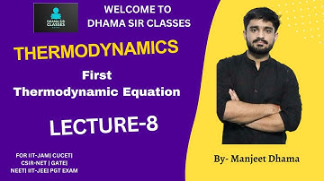 Thermodynamics Equation  | IIT-JAM | CUCET| CSIR-NET| GATE | Manjeet Dhama/Dhama sir