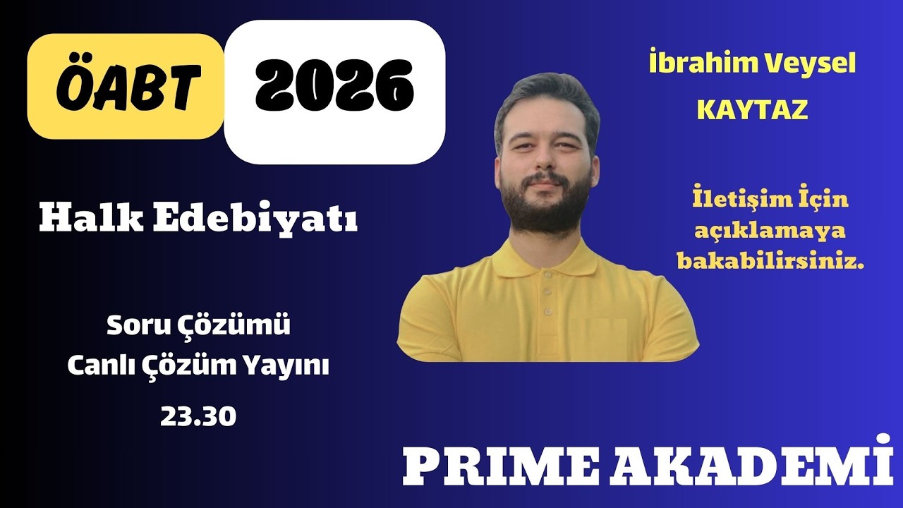 Halk Edebiyatı Soru Çözümü - İbrahim Veysel KAYTAZ