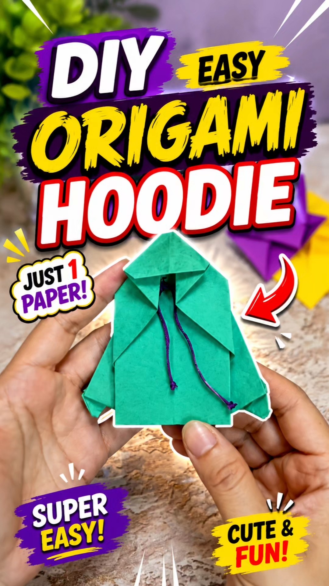 how to make origami hoodie #paperart #diy #homemadepapercraft