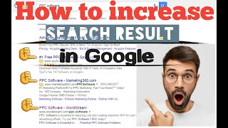 how to increase number of links search result in google?