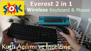 Şok A101 | Everest - Piranha Kablosuz Klavye Fare Seti  KM 7500 | Wireless Klavye Mouse