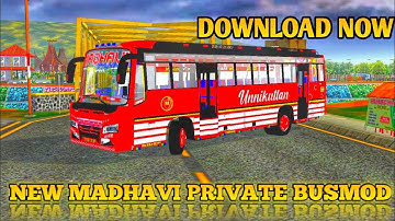 NEW MADHAVI PRIVATE BUS MOD/DETAIL REVIEW /DOWNLOAD NOW/BUS MOD DOWNLOAD /#bussidmods