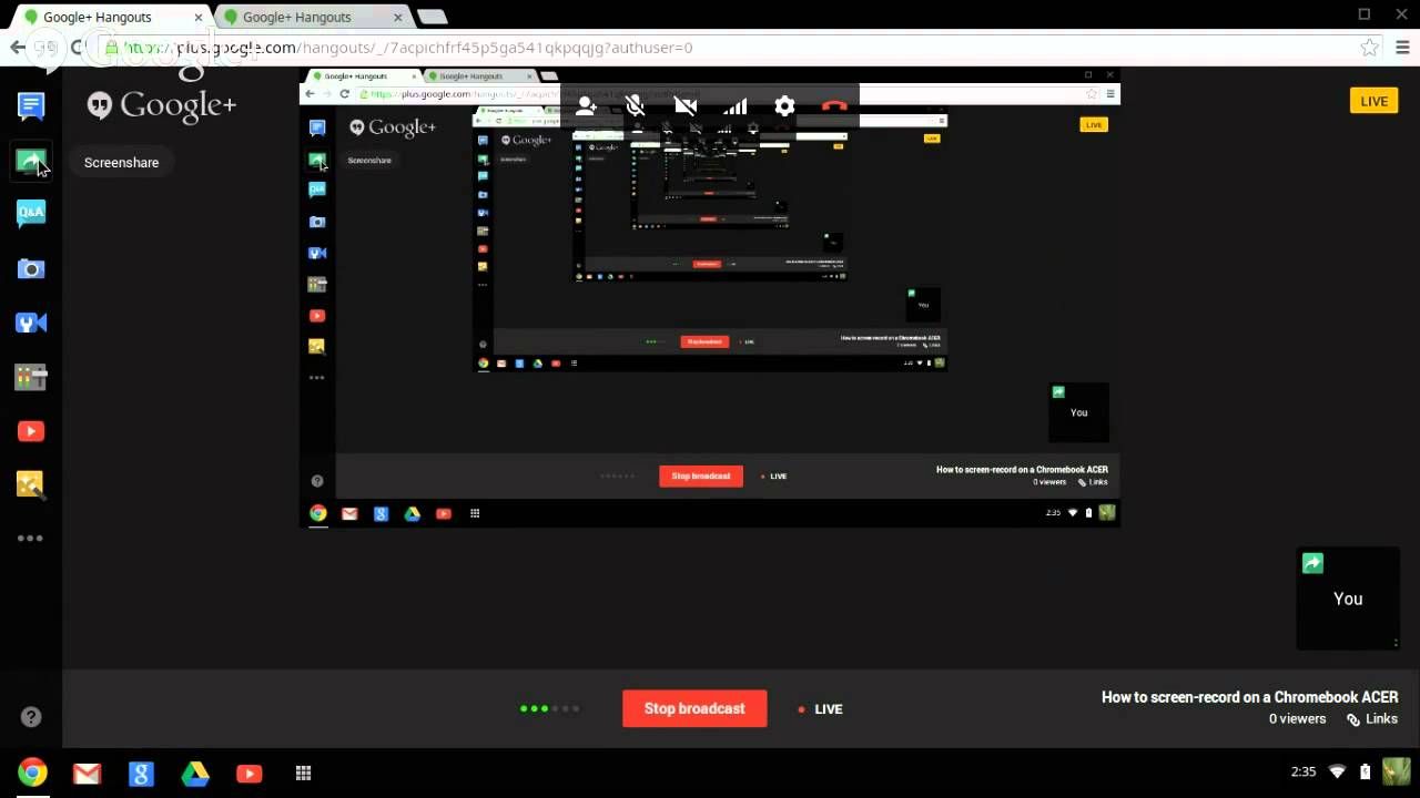 How to screen-record on a Chromebook ACER - YouTube
