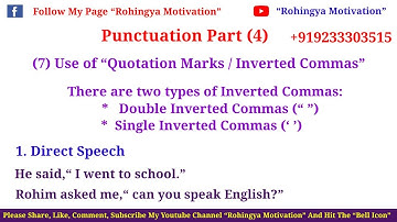 Punctuation part (4) for Rohingya learners.