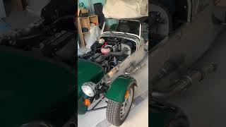 帝国通信 さんケータハム  セブン160 マフラーとパワーフィルター取付