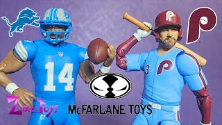 McFarlane Sportspicks: MLB Phillies Bryce Harper & NFL Lions Amon Ra St. Brown Action Figure Review!
