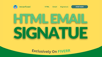 make modern clickable HTML email signature design for Gmail Outlook Yahoo mail signature imranFswd