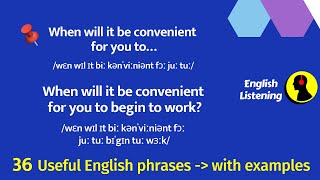 36 Useful English phrases with examples:: English Listening
