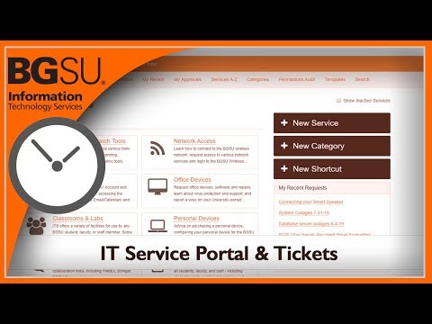BGSU IT Service Portal & Tickets Overview